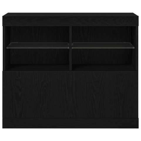 KOMODA LED CZARNY 81X37X66,5CM