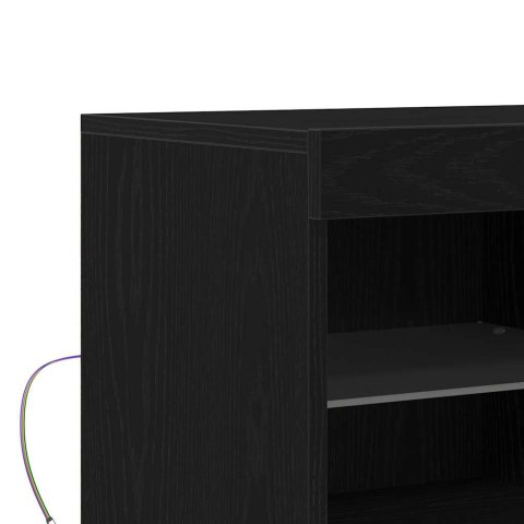 KOMODA LED CZARNY 81X37X66,5CM
