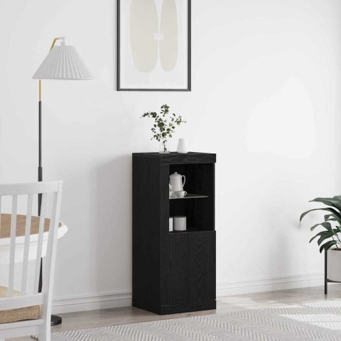 KOMODA LED CZARNY DĄB 41X37X100CM