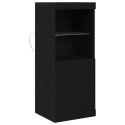KOMODA LED CZARNY DĄB 41X37X100CM