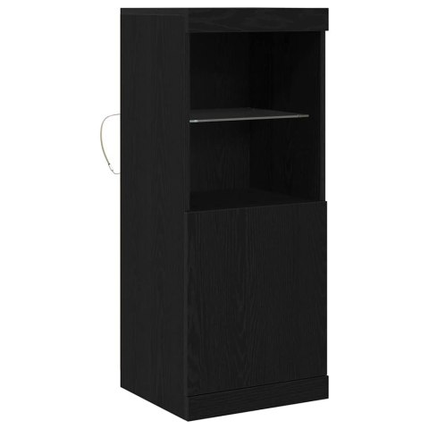 KOMODA LED CZARNY DĄB 41X37X100CM