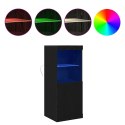 KOMODA LED CZARNY DĄB 41X37X100CM