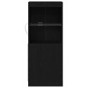 KOMODA LED CZARNY DĄB 41X37X100CM