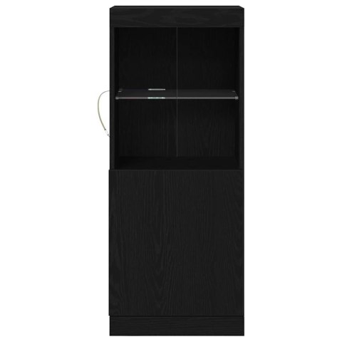 KOMODA LED CZARNY DĄB 41X37X100CM