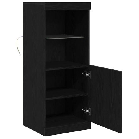KOMODA LED CZARNY DĄB 41X37X100CM