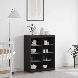 KOMODA LED CZARNY DĄB 41X37X100CM