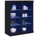KOMODA LED CZARNY DĄB 41X37X100CM