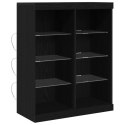 KOMODA LED CZARNY DĄB 41X37X100CM