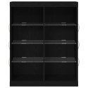 KOMODA LED CZARNY DĄB 41X37X100CM