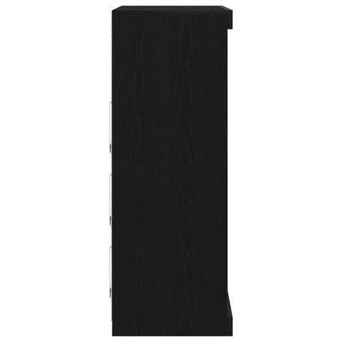KOMODA LED CZARNY DĄB 41X37X100CM