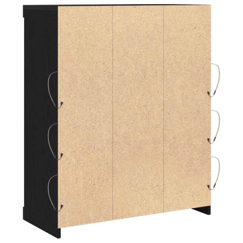 KOMODA LED CZARNY DĄB 41X37X100CM