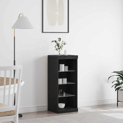KOMODA LED CZARNY DĄB 41X37X100CM