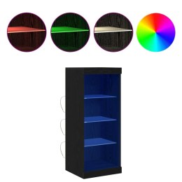 KOMODA LED CZARNY DĄB 41X37X100CM