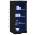 KOMODA LED CZARNY DĄB 41X37X100CM