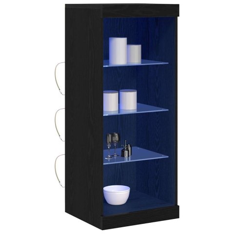 KOMODA LED CZARNY DĄB 41X37X100CM