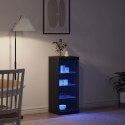 KOMODA LED CZARNY DĄB 41X37X100CM