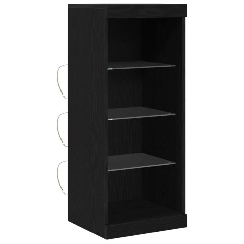 KOMODA LED CZARNY DĄB 41X37X100CM