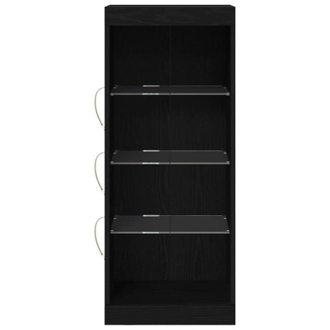 KOMODA LED CZARNY DĄB 41X37X100CM
