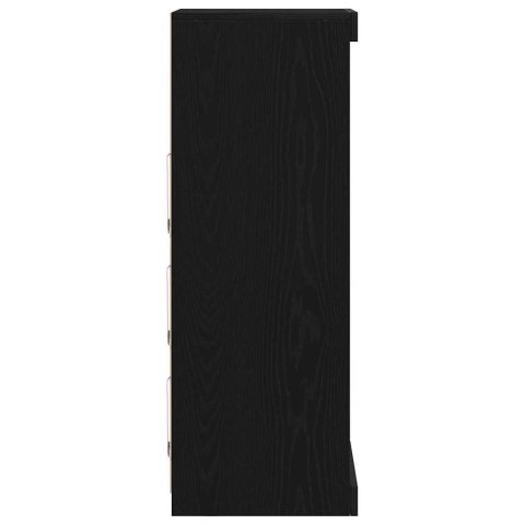 KOMODA LED CZARNY DĄB 41X37X100CM