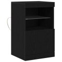 KOMODA LED CZARNY DĄB 41X37X67CM