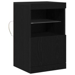 KOMODA LED CZARNY DĄB 41X37X67CM