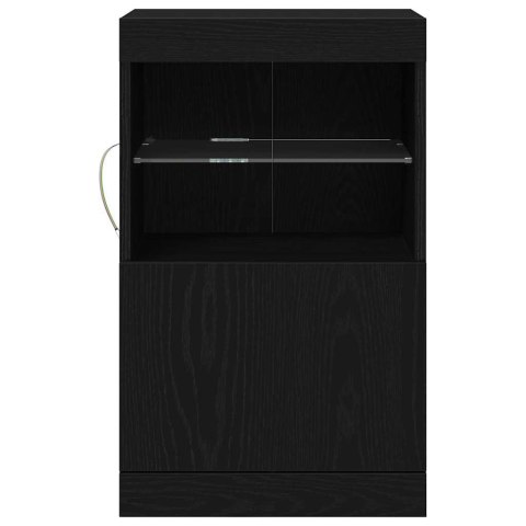 KOMODA LED CZARNY DĄB 41X37X67CM