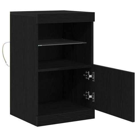 KOMODA LED CZARNY DĄB 41X37X67CM
