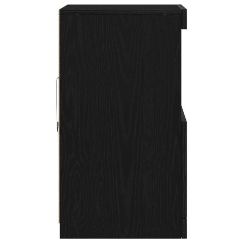 KOMODA LED CZARNY DĄB 41X37X67CM