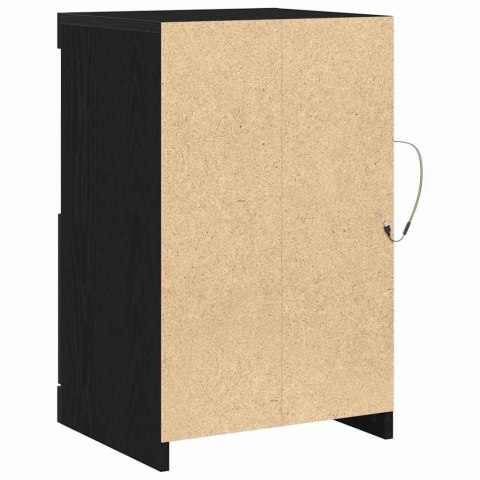 KOMODA LED CZARNY DĄB 41X37X67CM