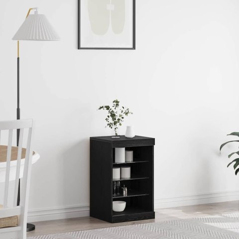 KOMODA LED CZARNY DĄB 41X37X67CM
