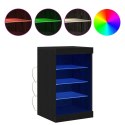KOMODA LED CZARNY DĄB 41X37X67CM