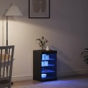 KOMODA LED CZARNY DĄB 41X37X67CM