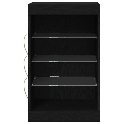 KOMODA LED CZARNY DĄB 41X37X67CM