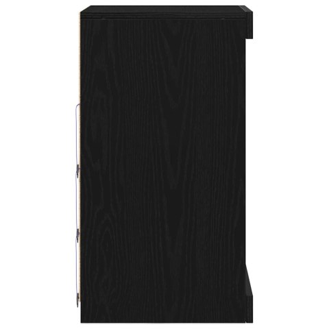 KOMODA LED CZARNY DĄB 41X37X67CM
