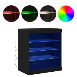 KOMODA LED CZARNY DĄB 60,5X37X67CM