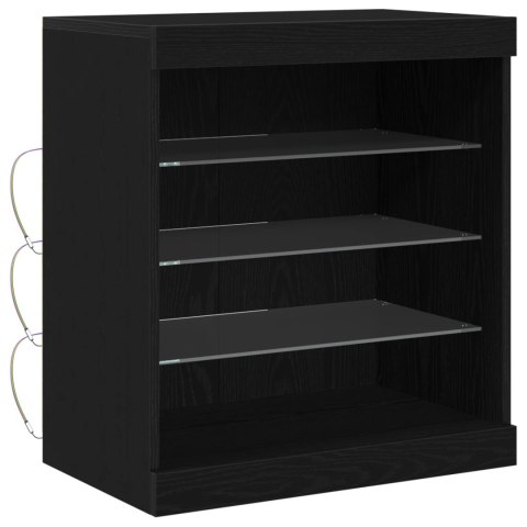 KOMODA LED CZARNY DĄB 60,5X37X67CM