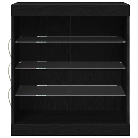 KOMODA LED CZARNY DĄB 60,5X37X67CM