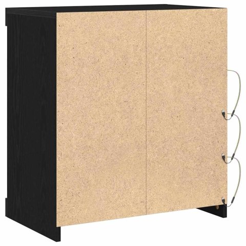 KOMODA LED CZARNY DĄB 60,5X37X67CM