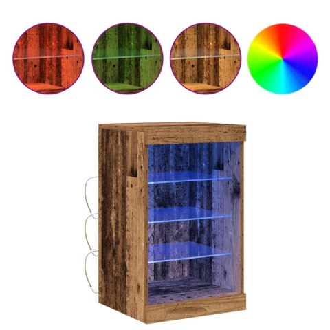 KOMODA LED STARE DREWNO 41X37X67CM
