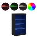 KOMODA LED ZE LED LIGHTS CZARNY DĄB 60,5X37X100CM