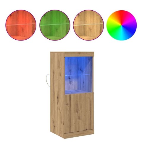KOMODA LED ZE LED LIGHTS DĄB RZEMIEŚLNICZY 41X37X100CM