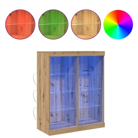 KOMODA LED ZE LED LIGHTS DĄB RZEMIEŚLNICZY 41X37X100CM