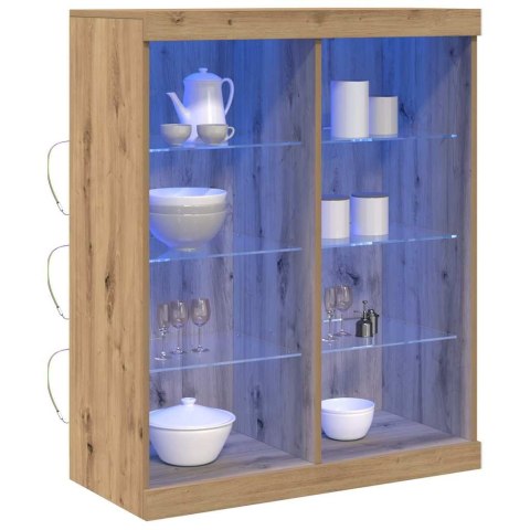 KOMODA LED ZE LED LIGHTS DĄB RZEMIEŚLNICZY 41X37X100CM