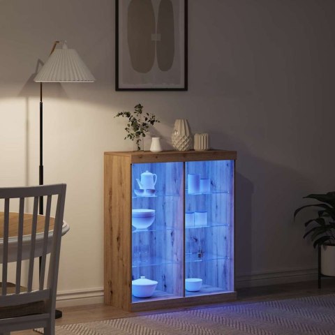 KOMODA LED ZE LED LIGHTS DĄB RZEMIEŚLNICZY 41X37X100CM