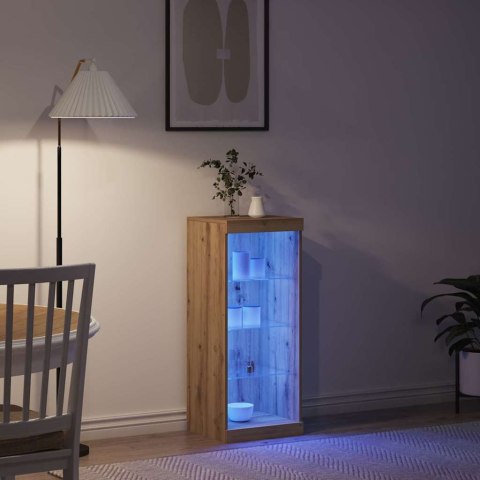 KOMODA LED ZE LED LIGHTS DĄB RZEMIEŚLNICZY 41X37X100CM