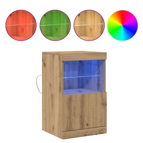 KOMODA LED ZE LED LIGHTS DĄB RZEMIEŚLNICZY 41X37X67CM