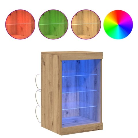 KOMODA LED ZE LED LIGHTS DĄB RZEMIEŚLNICZY 41X37X67CM