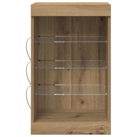 KOMODA LED ZE LED LIGHTS DĄB RZEMIEŚLNICZY 41X37X67CM
