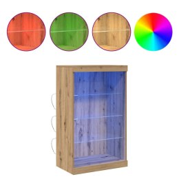 KOMODA LED ZE LED LIGHTS DĄB RZEMIEŚLNICZY 60,5X37X100CM