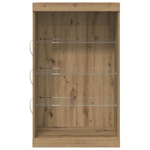 KOMODA LED ZE LED LIGHTS DĄB RZEMIEŚLNICZY 60,5X37X100CM